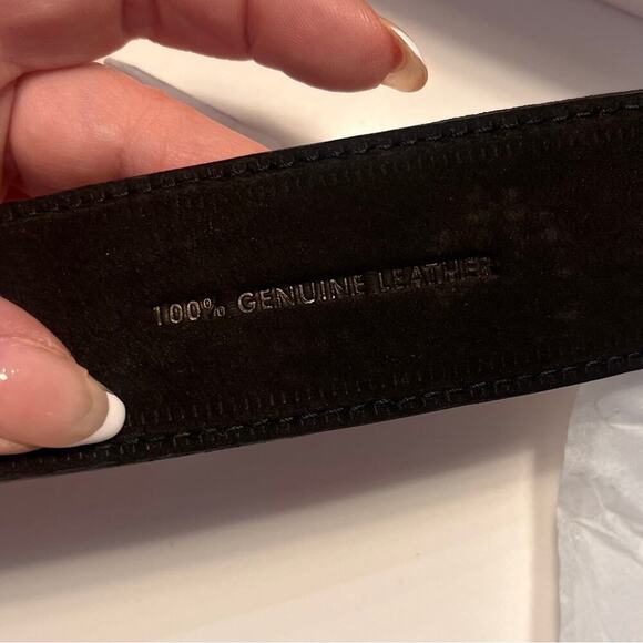 GRLFRND Genuine Leather Black Belt “Girls” Size Small NWT - Picture 6 of 11